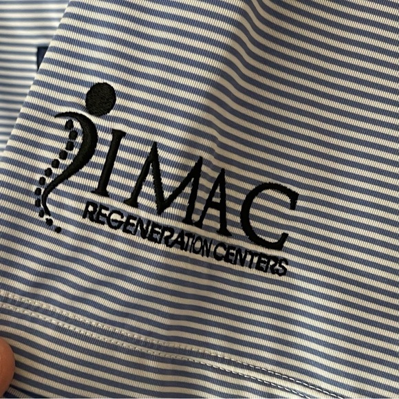 🔥 RLX Ralph Lauren Blue White Stripe Golf Polo S - Picture 5 of 8